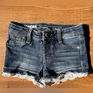 Girls Sonoma Lace Trimmed Shorts